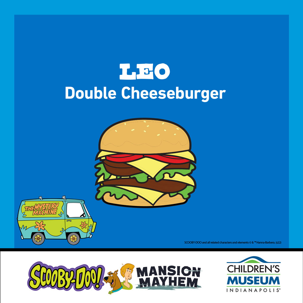 Leo zodiac sign Scooby sandwich - double cheeseburger